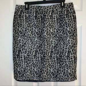 Allison Taylor Cheetah Print Skirt 12